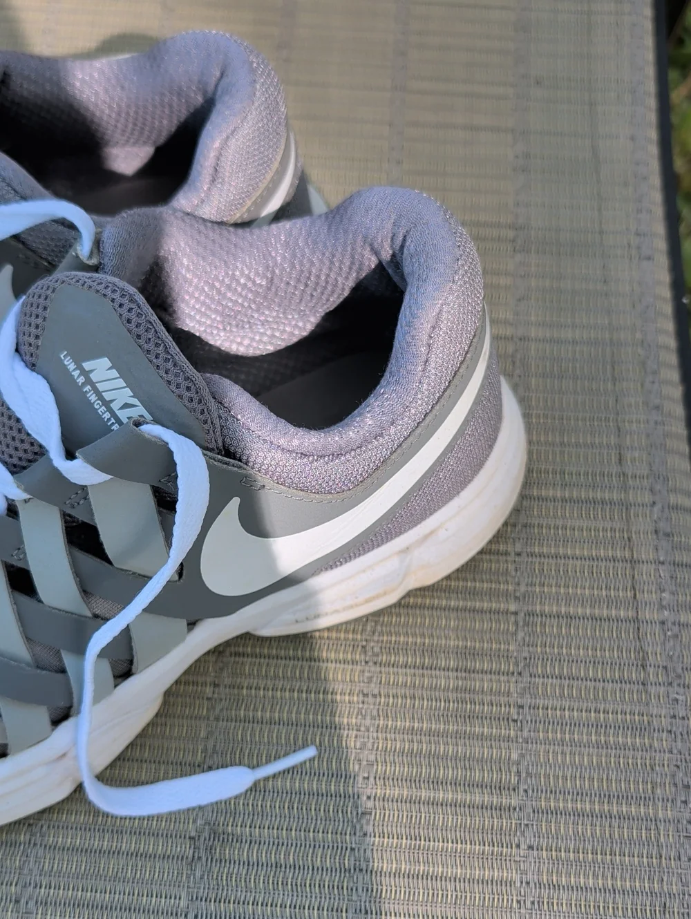 Nike Lunar Fingertrap TR Shoes Gray White Running Sneakers Men's 8.5